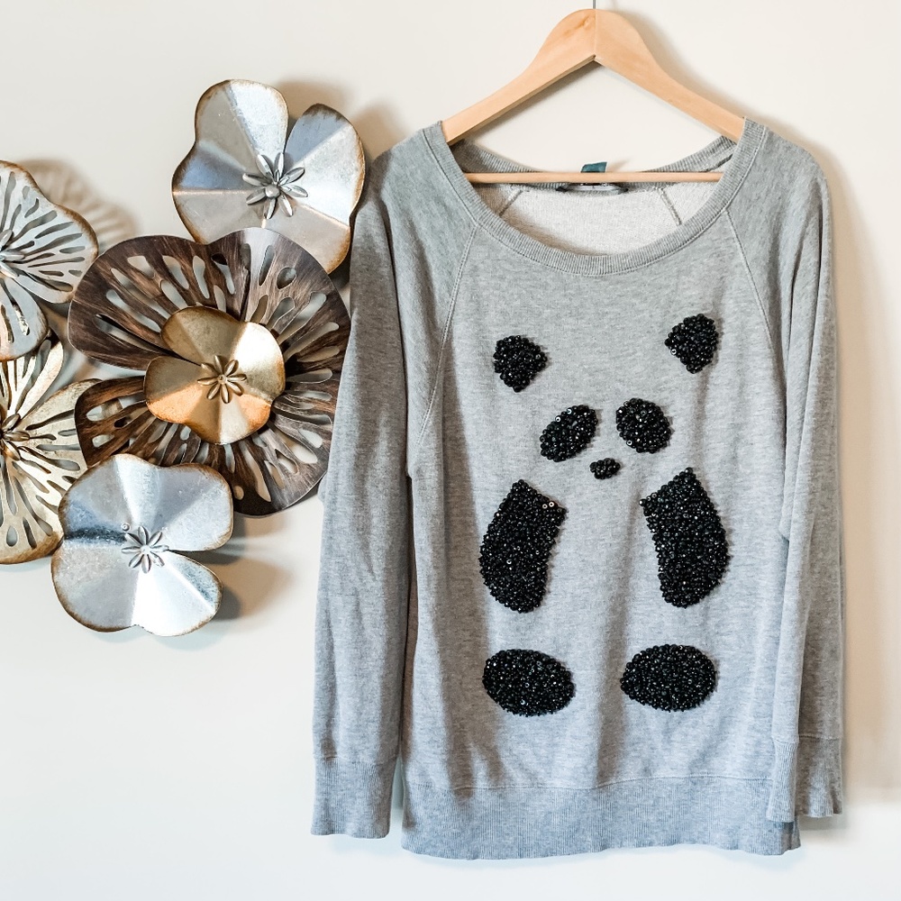 French Connection Panda Sweatshirt - Medium